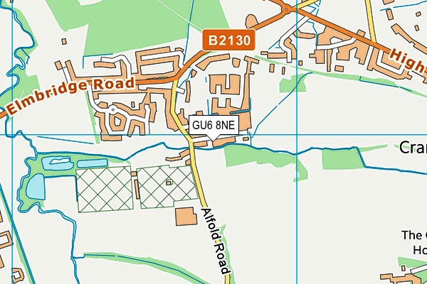 GU6 8NE map - OS VectorMap District (Ordnance Survey) GU6 8NE map - OS VectorMap District (Ordnance Survey)