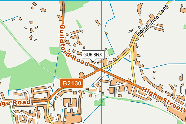 GU6 8NX map - OS VectorMap District (Ordnance Survey) GU6 8NX map - OS VectorMap District (Ordnance Survey)