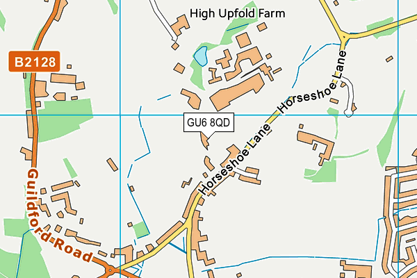 GU6 8QD map - OS VectorMap District (Ordnance Survey) GU6 8QD map - OS VectorMap District (Ordnance Survey)