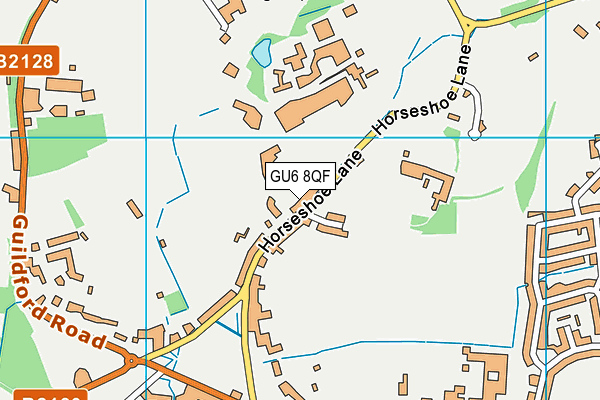 GU6 8QF map - OS VectorMap District (Ordnance Survey) GU6 8QF map - OS VectorMap District (Ordnance Survey)