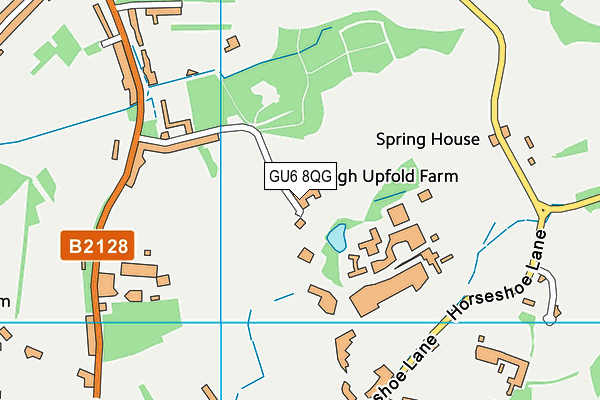 GU6 8QG map - OS VectorMap District (Ordnance Survey) GU6 8QG map - OS VectorMap District (Ordnance Survey)