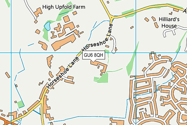 GU6 8QH map - OS VectorMap District (Ordnance Survey) GU6 8QH map - OS VectorMap District (Ordnance Survey)