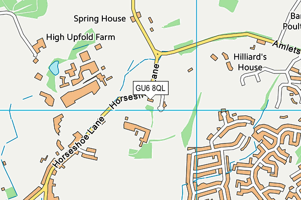 GU6 8QL map - OS VectorMap District (Ordnance Survey) GU6 8QL map - OS VectorMap District (Ordnance Survey)