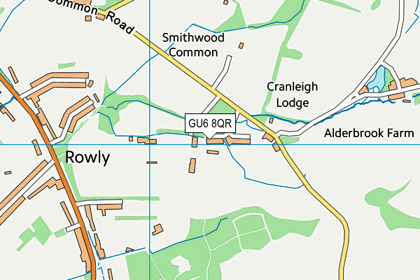 GU6 8QR map - OS VectorMap District (Ordnance Survey) GU6 8QR map - OS VectorMap District (Ordnance Survey)