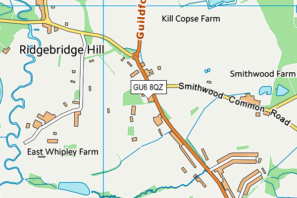 GU6 8QZ map - OS VectorMap District (Ordnance Survey) GU6 8QZ map - OS VectorMap District (Ordnance Survey)