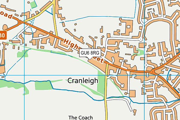 GU6 8RG map - OS VectorMap District (Ordnance Survey) GU6 8RG map - OS VectorMap District (Ordnance Survey)