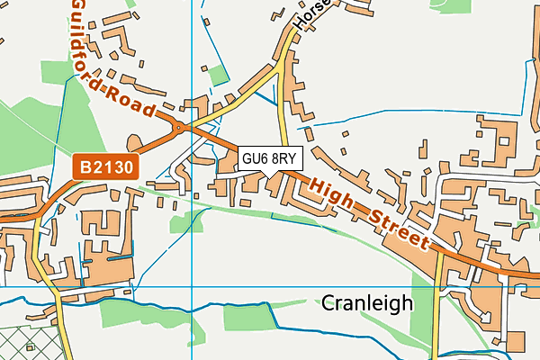 GU6 8RY map - OS VectorMap District (Ordnance Survey) GU6 8RY map - OS VectorMap District (Ordnance Survey)
