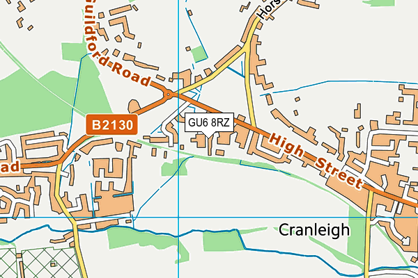 GU6 8RZ map - OS VectorMap District (Ordnance Survey)