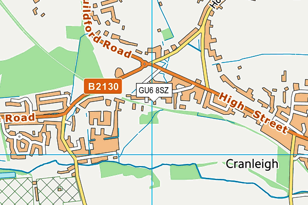 GU6 8SZ map - OS VectorMap District (Ordnance Survey) GU6 8SZ map - OS VectorMap District (Ordnance Survey)