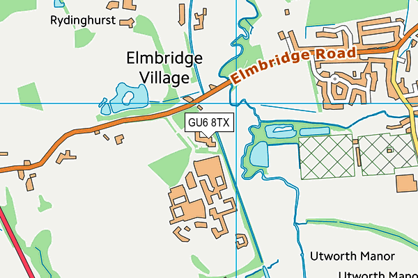 GU6 8TX map - OS VectorMap District (Ordnance Survey) GU6 8TX map - OS VectorMap District (Ordnance Survey)