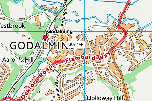 GU7 1AP map - OS VectorMap District (Ordnance Survey) GU7 1AP map - OS VectorMap District (Ordnance Survey)