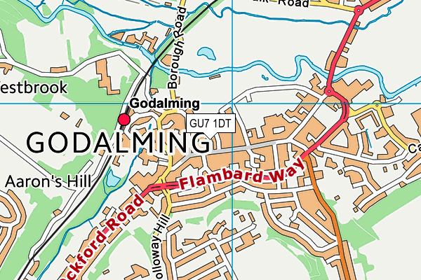 GU7 1DT map - OS VectorMap District (Ordnance Survey) GU7 1DT map - OS VectorMap District (Ordnance Survey)