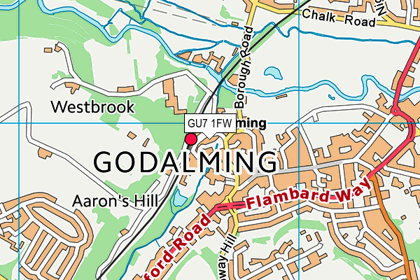 GU7 1FW map - OS VectorMap District (Ordnance Survey)
