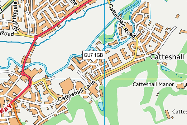 GU7 1GB map - OS VectorMap District (Ordnance Survey) GU7 1GB map - OS VectorMap District (Ordnance Survey)