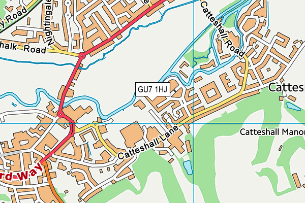 GU7 1HJ map - OS VectorMap District (Ordnance Survey)