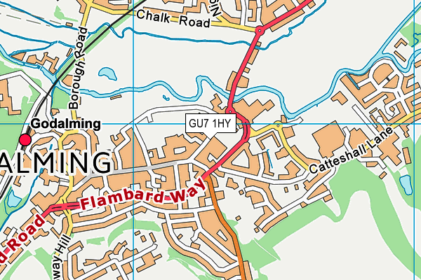 GU7 1HY map - OS VectorMap District (Ordnance Survey) GU7 1HY map - OS VectorMap District (Ordnance Survey)