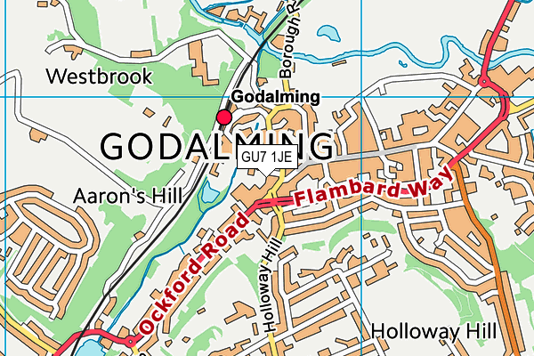 GU7 1JE map - OS VectorMap District (Ordnance Survey) GU7 1JE map - OS VectorMap District (Ordnance Survey)