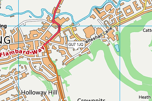 GU7 1JQ map - OS VectorMap District (Ordnance Survey) GU7 1JQ map - OS VectorMap District (Ordnance Survey)