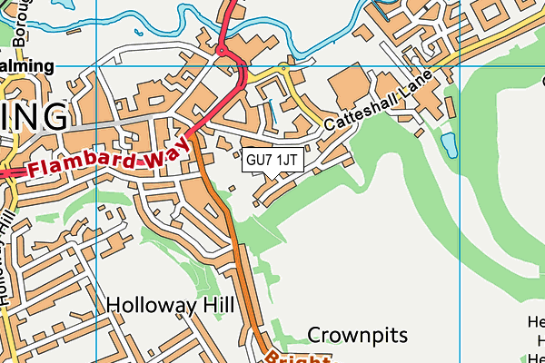 GU7 1JT map - OS VectorMap District (Ordnance Survey) GU7 1JT map - OS VectorMap District (Ordnance Survey)