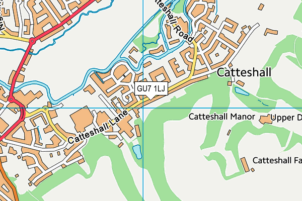GU7 1LJ map - OS VectorMap District (Ordnance Survey) GU7 1LJ map - OS VectorMap District (Ordnance Survey)