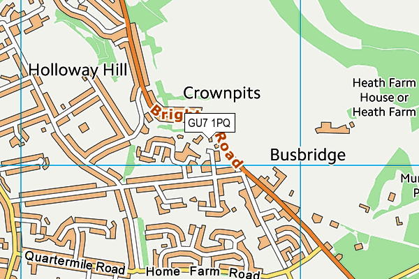 GU7 1PQ map - OS VectorMap District (Ordnance Survey) GU7 1PQ map - OS VectorMap District (Ordnance Survey)
