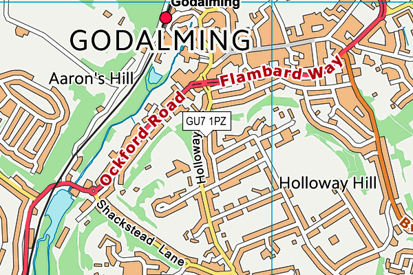 GU7 1PZ map - OS VectorMap District (Ordnance Survey) GU7 1PZ map - OS VectorMap District (Ordnance Survey)