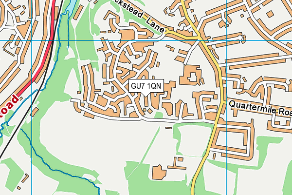 GU7 1QN map - OS VectorMap District (Ordnance Survey) GU7 1QN map - OS VectorMap District (Ordnance Survey)