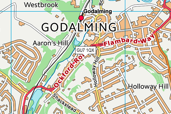 GU7 1QX map - OS VectorMap District (Ordnance Survey) GU7 1QX map - OS VectorMap District (Ordnance Survey)