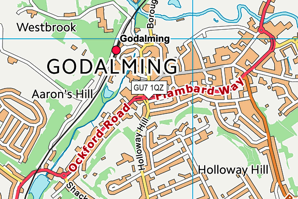 GU7 1QZ map - OS VectorMap District (Ordnance Survey)