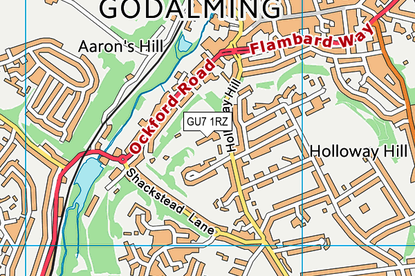 GU7 1RZ map - OS VectorMap District (Ordnance Survey) GU7 1RZ map - OS VectorMap District (Ordnance Survey)