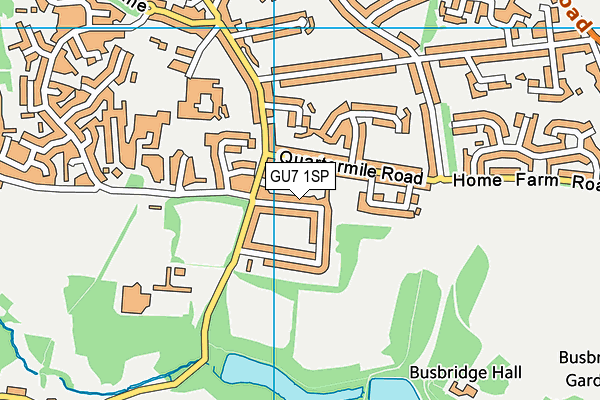 GU7 1SP map - OS VectorMap District (Ordnance Survey) GU7 1SP map - OS VectorMap District (Ordnance Survey)