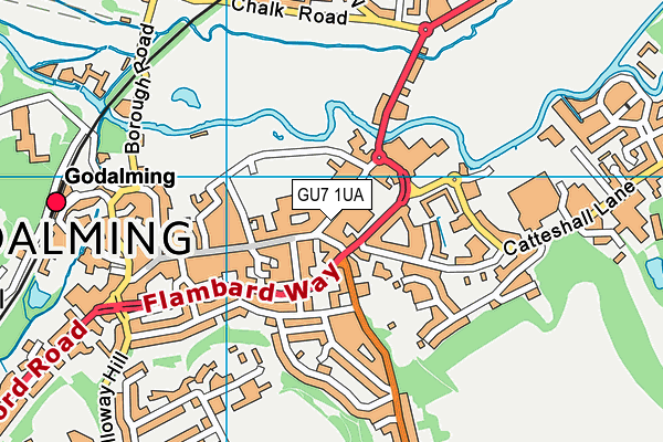 GU7 1UA map - OS VectorMap District (Ordnance Survey) GU7 1UA map - OS VectorMap District (Ordnance Survey)
