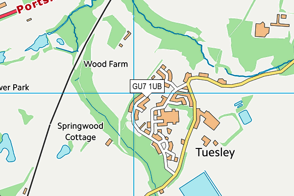 GU7 1UB map - OS VectorMap District (Ordnance Survey) GU7 1UB map - OS VectorMap District (Ordnance Survey)