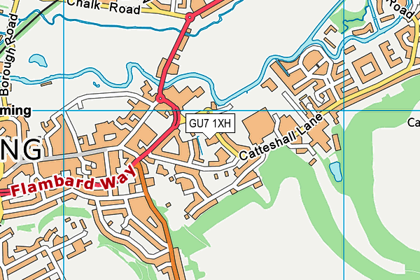 GU7 1XH map - OS VectorMap District (Ordnance Survey)