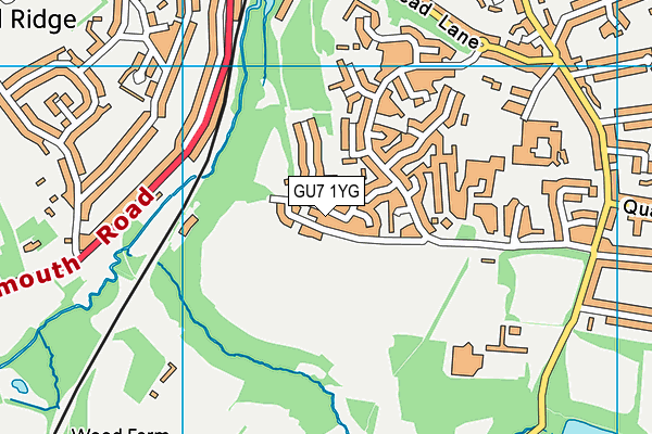 GU7 1YG map - OS VectorMap District (Ordnance Survey) GU7 1YG map - OS VectorMap District (Ordnance Survey)