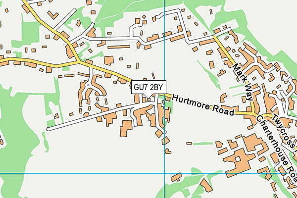 GU7 2BY map - OS VectorMap District (Ordnance Survey) GU7 2BY map - OS VectorMap District (Ordnance Survey)