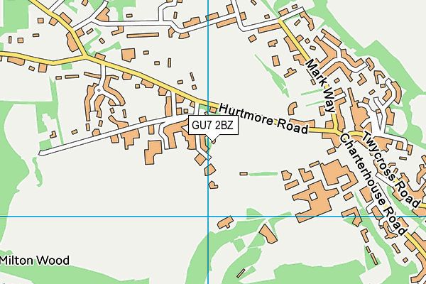 GU7 2BZ map - OS VectorMap District (Ordnance Survey) GU7 2BZ map - OS VectorMap District (Ordnance Survey)