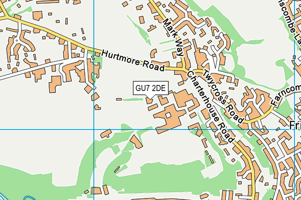 GU7 2DE map - OS VectorMap District (Ordnance Survey) GU7 2DE map - OS VectorMap District (Ordnance Survey)