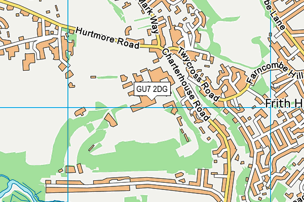 GU7 2DG map - OS VectorMap District (Ordnance Survey) GU7 2DG map - OS VectorMap District (Ordnance Survey)