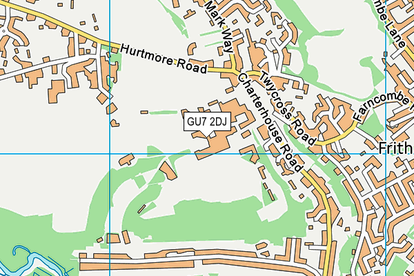 GU7 2DJ map - OS VectorMap District (Ordnance Survey) GU7 2DJ map - OS VectorMap District (Ordnance Survey)