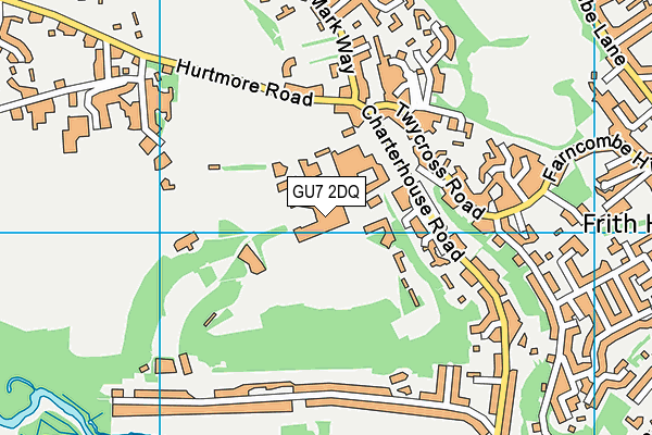 GU7 2DQ map - OS VectorMap District (Ordnance Survey) GU7 2DQ map - OS VectorMap District (Ordnance Survey)