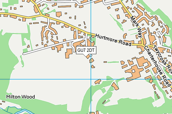 GU7 2DT map - OS VectorMap District (Ordnance Survey) GU7 2DT map - OS VectorMap District (Ordnance Survey)