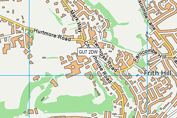 GU7 2DW map - OS VectorMap District (Ordnance Survey) GU7 2DW map - OS VectorMap District (Ordnance Survey)