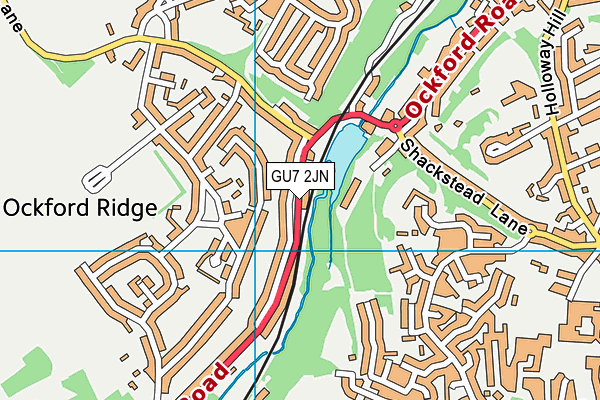 GU7 2JN map - OS VectorMap District (Ordnance Survey) GU7 2JN map - OS VectorMap District (Ordnance Survey)