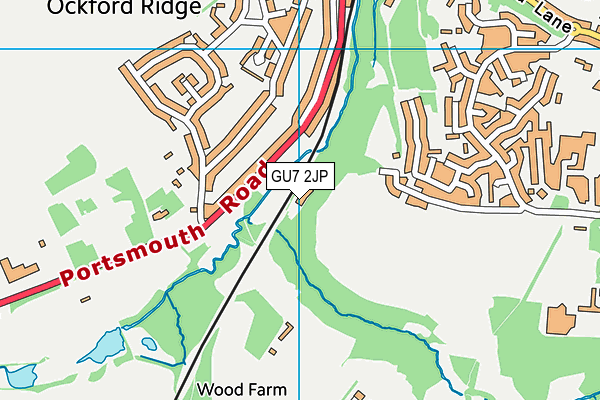 GU7 2JP map - OS VectorMap District (Ordnance Survey) GU7 2JP map - OS VectorMap District (Ordnance Survey)