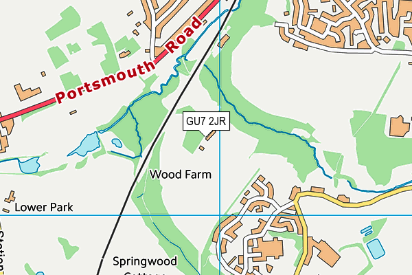 GU7 2JR map - OS VectorMap District (Ordnance Survey) GU7 2JR map - OS VectorMap District (Ordnance Survey)