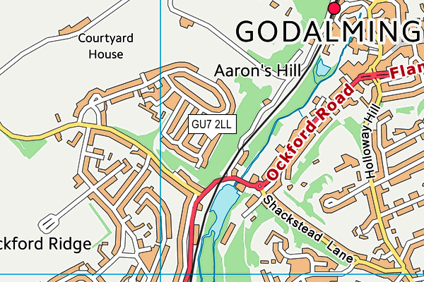 GU7 2LL map - OS VectorMap District (Ordnance Survey) GU7 2LL map - OS VectorMap District (Ordnance Survey)