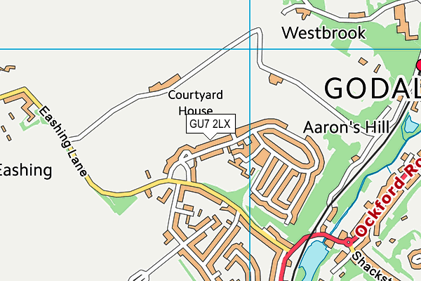 GU7 2LX map - OS VectorMap District (Ordnance Survey) GU7 2LX map - OS VectorMap District (Ordnance Survey)