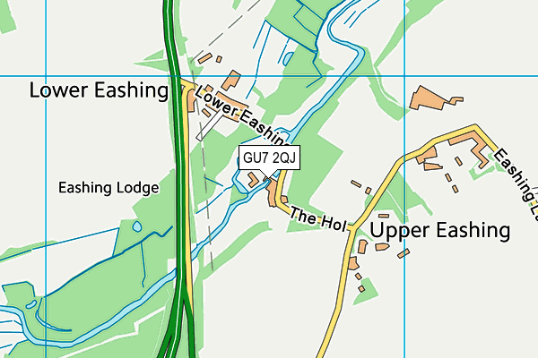 GU7 2QJ map - OS VectorMap District (Ordnance Survey)