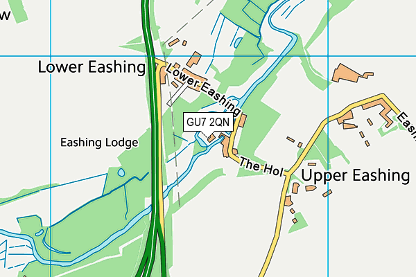 GU7 2QN map - OS VectorMap District (Ordnance Survey) GU7 2QN map - OS VectorMap District (Ordnance Survey)
